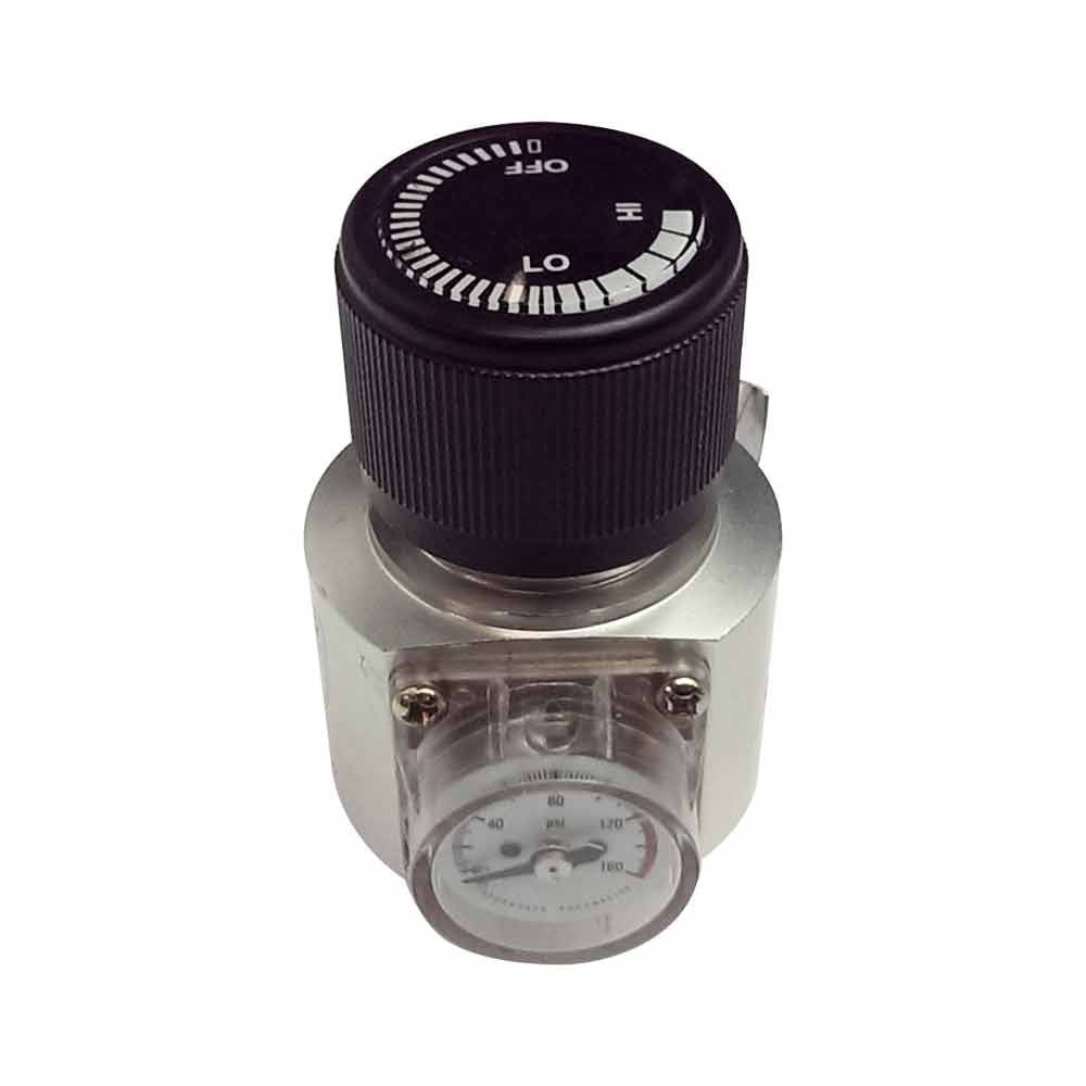 Interstate Pneumatics WRCO2 CO2 Regulator - Solid Aluminum Body 0-125 PSI
