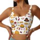 thumbnail image 1 of Fotbe Thanksgiving Sujetador Deportivo Largo sin Aros para Mujer con Almohadillas y Soporte Medio, Transpirable y Absorbente, Camiseta Tipo Chaleco o Tank Top-Large, 1 of 8
