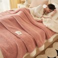 thumbnail image 1 of Manta de terciopelo coral engrosada lisa, manta de terciopelo Falai para la siesta, manta de regalo, manta para sofá, 1 of 2
