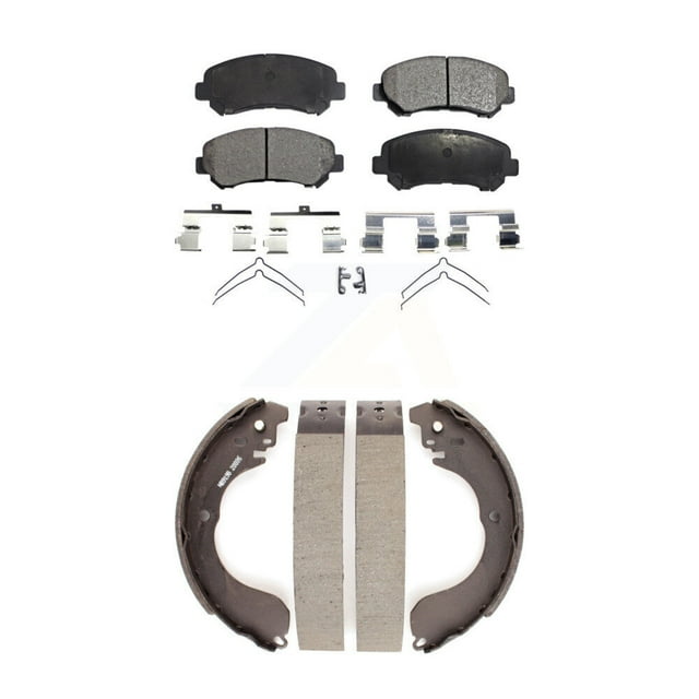 Transit Auto Front Rear Semi-Metallic Brake Pads and Drum Shoes Kit for Car 2007-2012 Nissan Sentra SE-R Spec V KFN-100211