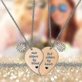 thumbnail image 3 of Bff Necklace For 2-split Heart Necklace Not Sisters By Blood Pendant Best Friend Friendship Necklace Set Of 2 Valentines Day Gifts For Her---Product c, 3 of 3