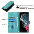 thumbnail image 7 of Tarise Phone Case for Samsung Galaxy S22 Ultra, Premium PU Leather Card Holder Wrist Strap Magnetic Closure Flip Stand Function TPU Interior Book Cover for Samsung S22 Ultra 5G Wallet Case, Green, 7 of 7