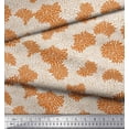 thumbnail image 2 of Soimoi Orange Cotton Duck Fabric Chrysanthemum Floral Print Fabric by the Yard 42 Inch Wide, 2 of 3