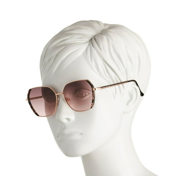 Lucky Brand Women's Geometric Gold Tone Metal Frame 58mm Sunglasses-Gold