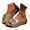 Gold, variant on Flowers Orthopedic Sandals for Women Arch Support Open Toe Leather Slides Wedge Platform Shoes