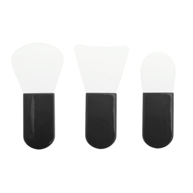 Unique Bargains 1 Set Lightweight Mini Facial Mask Brush Black