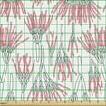 thumbnail image 2 of Ambesonne Abstract Fabric by the Yard Upholstery, Repeated Penicilliums Art, 1 Yard, White and Dark Pink, 2 of 5