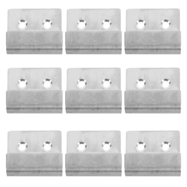 unbranded 10Ud Gancho J Estable De Acero Inoxidable Para Montaje En Pared Con Tornillos Plateado
