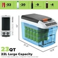 thumbnail image 5 of Advwin 12V Car Refrigerator Portable, 23Quart Electric Plug-in Thermocoolers for Camping, Travel, 5 of 10