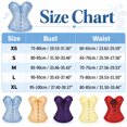 thumbnail image 6 of Women's Gothic Corset Tops Strapless Vintage Floral Fishbone Bustier Tube Tops for Renaissance Evening Halloween Costume Purple L, 6 of 8