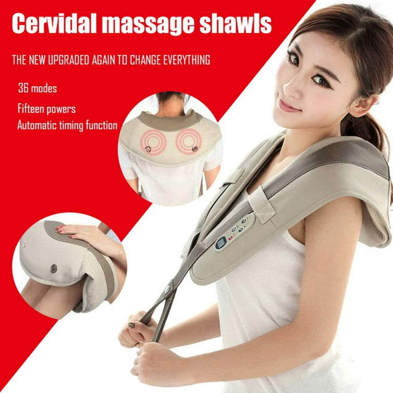 Shoulder and neck massager cervical spine massager massage shawl oblique  muscle shallow island green - Yamibuy.com
