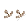thumbnail image 6 of harmtty 1 Pair Stud Earrings Elegant Temperament Bright Luster Decorative All-match Jewelry Gift Multi-wear Fashion Women Love Heart Faux Pearl Ear Studs for Daily Wear, 6 of 7
