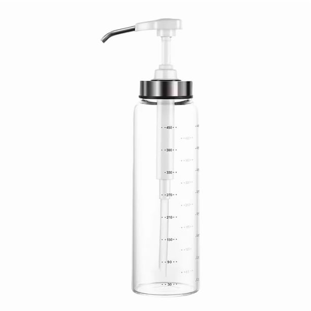Botella exprimidora de salsa de cocina de vidrio de borosilicato alto, prensa a prueba de fugas, hervidor de aceite, botella de condimento esencial de cocina