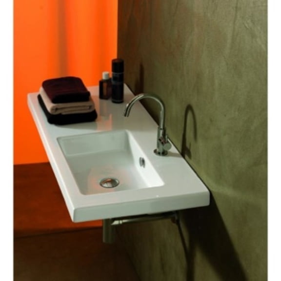 Nameeks Co02011-One Hole Tecla 39-3/8" Ceramic Wall Mounted / Drop In Bathroom Sink -