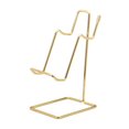 thumbnail image 5 of Soporte para controlador, soporte para escritorio, duradero y estable, soporte para exhibición de dos controladores, dorado, 5 of 5