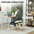 thumbnail image 4 of HOMCOM Ergonomic Kneeling Chair, Wood Kneel Stool, Cream White, 4 of 10