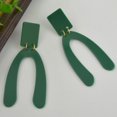 thumbnail image 4 of Pendientes Pendientes Geométricos Personalidad Personalidad Para Mujer Verde jinwen Pendientes colgantes rectangulares, 4 of 8