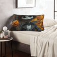 thumbnail image 6 of Halloween Plush Throw Pillow Covers, Halloween Funny Skeleton Pillow Cases with Invisible Zipper,Halloween Decor Microfiber Pillow Cases for Sleeping Bedroom Sofa Living Room, 6 of 6