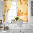 thumbnail image 5 of Fsddascl Orange Pumpkin Blackout Curtains for Bedroom/Living Room, Thermal Insulated Kitchen Curtains, Fall Maple Leaves Ombre Thanksgiving Grommet Darkening Window Treatment Drapes 52"x72"x2, 5 of 6