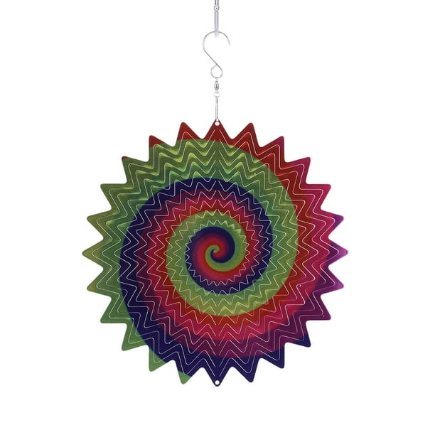 Metal Hanging Wind 3D Mandala para Patio Al Aire Libre