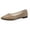 Khaki, variant on EliteGoogv Womens Square Toe Ballet Flats Slip On Comfortable Shoes For Women Casual Flat Footwear Grey US:6.5