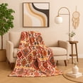 thumbnail image 3 of DaDa Bedding Southwestern Havana Geometric Soft Plush Fleece Flannel Throw Blanket (XY1012), 3 of 8