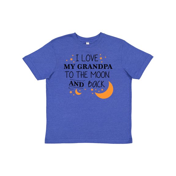 Inktastic I Love My Grandpa To The Moon and Back Youth T-Shirt