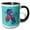 Black/White, variant on 3drose, Blue and Red Siamese Fighting Fish Betta Splendens, 11oz Two-tone Yellow Mug