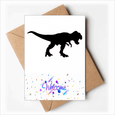 dinosaur black bs die out Welcome Back Greeting Cards Envelopes Blank