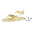thumbnail image 4 of Summer New Square Toe Thong Sandals Sandalias planas para mujer Wmkox8yii nm6269, 4 of 4