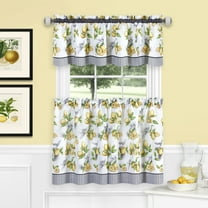 GoodGram Lemons on Vine Kitchen Curtain & Valance, 58” x 14” (2 Panels)