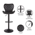 thumbnail image 4 of Set De 2 Bancos De Cocina Mostrador Barra Silla Taburete Comedor Respaldo Alto Altura Regulable y Función Giratoria 360°, 4 of 7