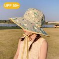 thumbnail image 4 of Sombrero de pescador con protección solar de doble cara para niños, de 52 a 54 cm de circunferencia, de verano, de ala grande, antiultravioleta, amarillo, 4 of 5