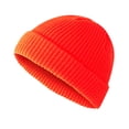 thumbnail image 1 of Qarigey Gorro de lana de tendencia, buena elasticidad, gorras clásicas de pescador sin borde, tocados crimpables a prueba de viento para montañismo, Sombreros Naranja rojizo Qarigey AP009365-20B, 1 of 6