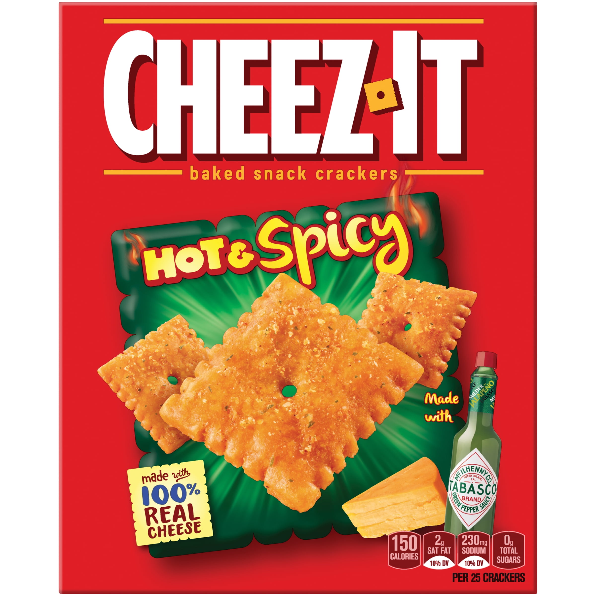 Cheez-It Baked Crackers, Hot & Spicy, 7 Oz