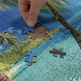 thumbnail image 4 of Ambesonne Ocean Jigsaw Puzzle, Palm Trees Sea Beach, Heirloom-Quality Fun Activity for Family Durable Cardboard, 1000 pcs, Turquoise Blue, 4 of 5
