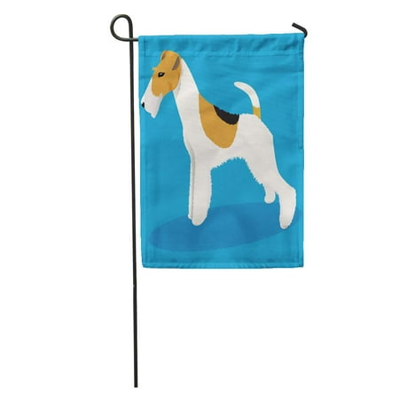 KDAGR Cartoon Wire Fox Terrier Dog Breed Fluffy Greatpyrenees Hunting Garden Flag Decorative Flag House Banner 28x40