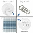 thumbnail image 5 of Blue Ombre Stripe Waterproof Fabric Shower Curtain,Farmhouse Striped Gradient Waterproof Fabric Shower Curtain for Bathroom Curtains Bathtubs Hotel Shower Curtains with 12 Hooks Small 36x72in, 5 of 8