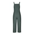 thumbnail image 5 of aidice Overalls for Women Casual Drawstring Adjustable Straps Solid Color Straight Leg Pants Jumpsuits Pockets, 5 of 6