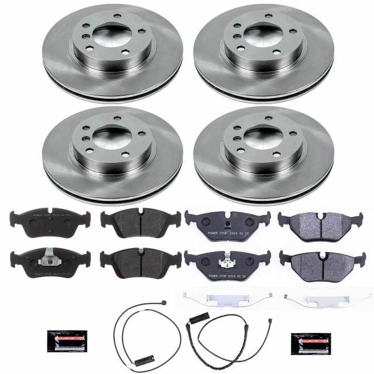 Power Stop Front and Rear Track Day Brake Pad and Rotor Kit TDSK500 Fits 2000 BMW Z3