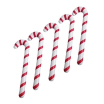 PBPBOX 5Pcs White Inflation Walking Sticks with pes Pattern for Christmas Party Decoration