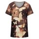 thumbnail image 4 of Tops con estampado de mariposas de manga corta con cuello en V para mujer Fridja  bn4169, 4 of 8