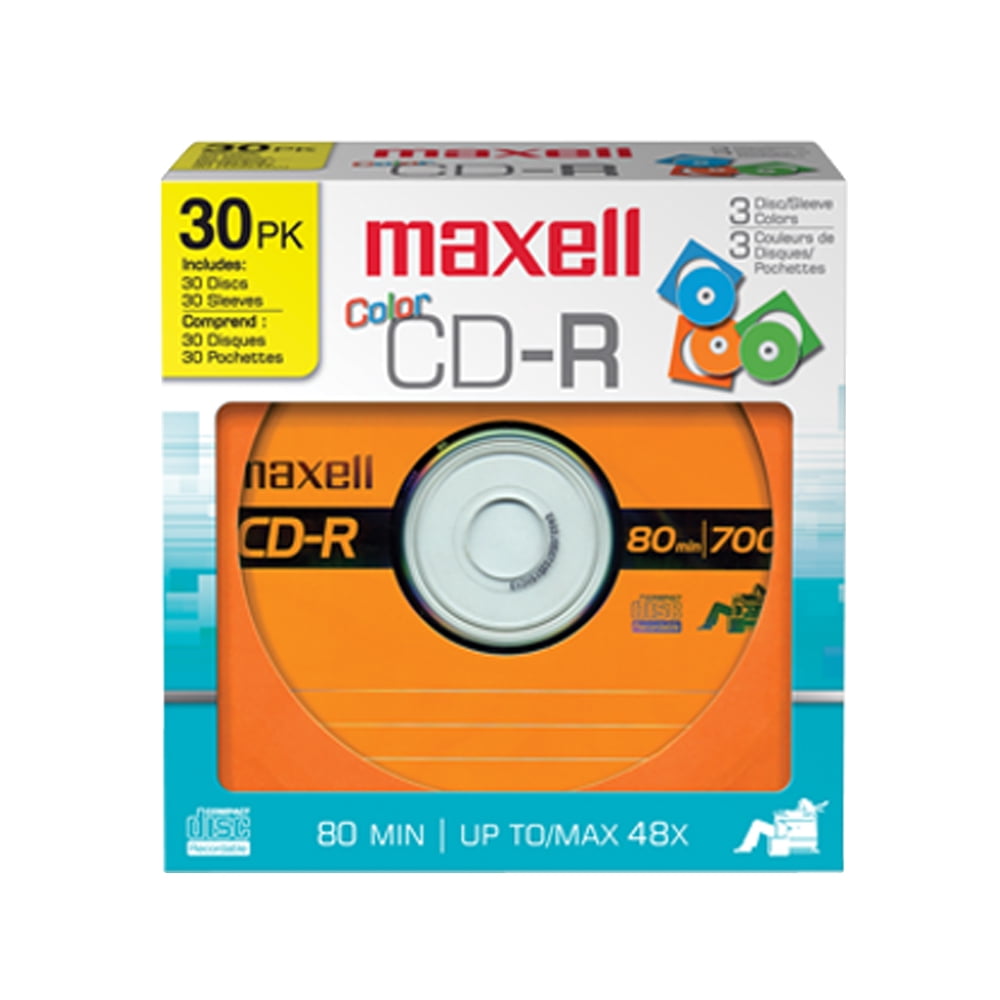 Maxell 30Pack CDR 700MC Color Discs