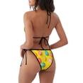 thumbnail image 4 of Salouo Easter eggs (2) Pattern Women's Sexy Bikini Set,String Two Piece Swimsuit V Neck Swimwear Self Tie Spaghetti Straps Bathing Suits -Small, 4 of 6