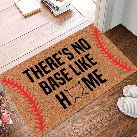 Carpet Polyester Carpet Baseball,Rugby,English Fun Floor Mat D