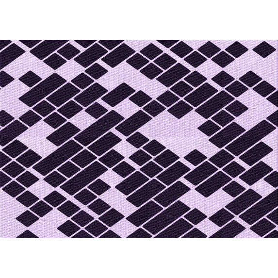 Ahgly Company Indoor Rectangle Patterned Bright Lilac Purple Area Rugs, 8' x 10'