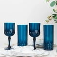thumbnail image 2 of Efavormart 6-Pack Plastic Wine Glasses 8oz, Navy Blue - Crystal Cut Shatterproof Cocktail Goblets Drinking Glasses, 2 of 10