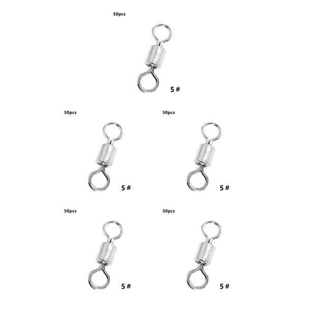 Sonducket Conector de pesca Flexible Rotación de 360 grados Cobre Ligero Cojinete de bolas Barril Conectores a presión Alta resistencia a la Type2 NO2 Sonducket CBP210527