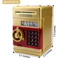 thumbnail image 4 of Samate Piggy Bank for Kits ATM Cartoon Electronic Password Code Coin and Cash Saving Box Auto Scroll Paper Money Boys Girls Gift (Gold), 4 of 7