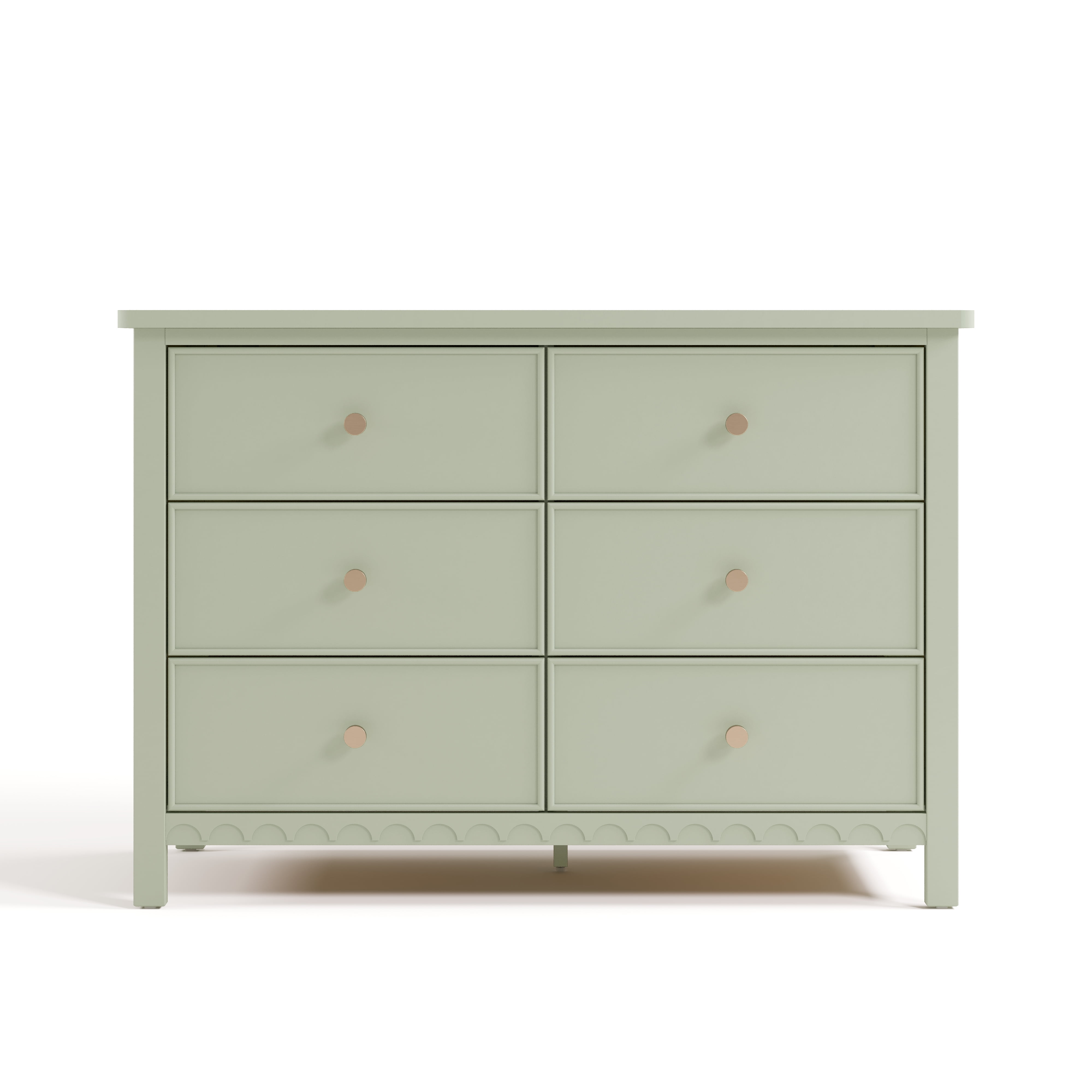 Graco Sasha 6 Drawer Nursery Double Dresser, Sage